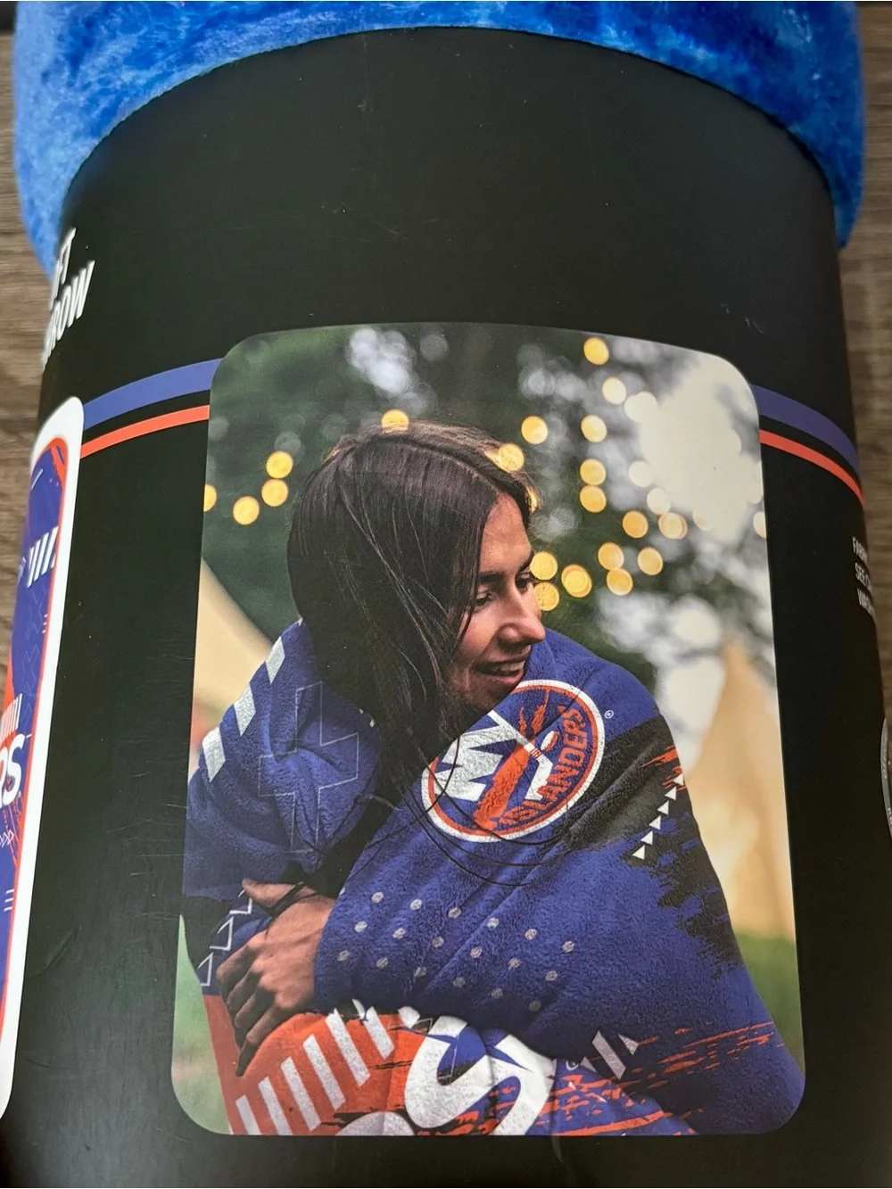 New York NY Islanders Hockey Plush Throw Fleece Blanket NEW 60x72 blue orange